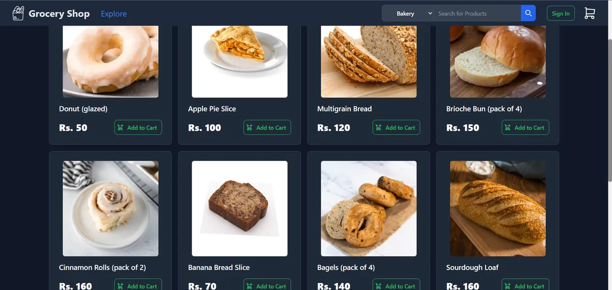 Grocery & Fruits Shop